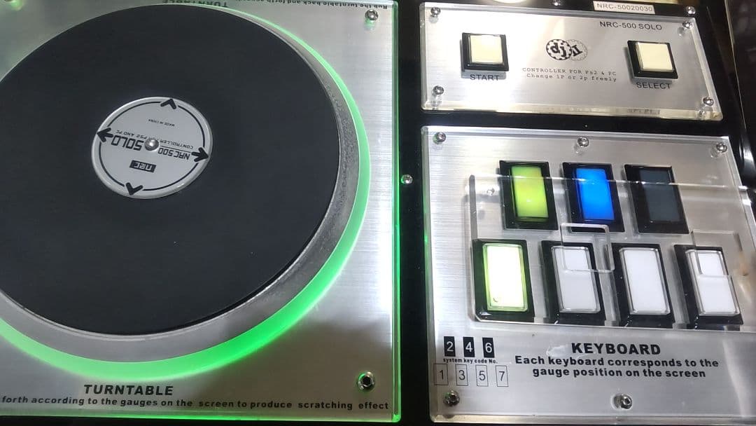 ビートマニア NRC500 DAO新基板 三和ボタン 静音化 RGB LED