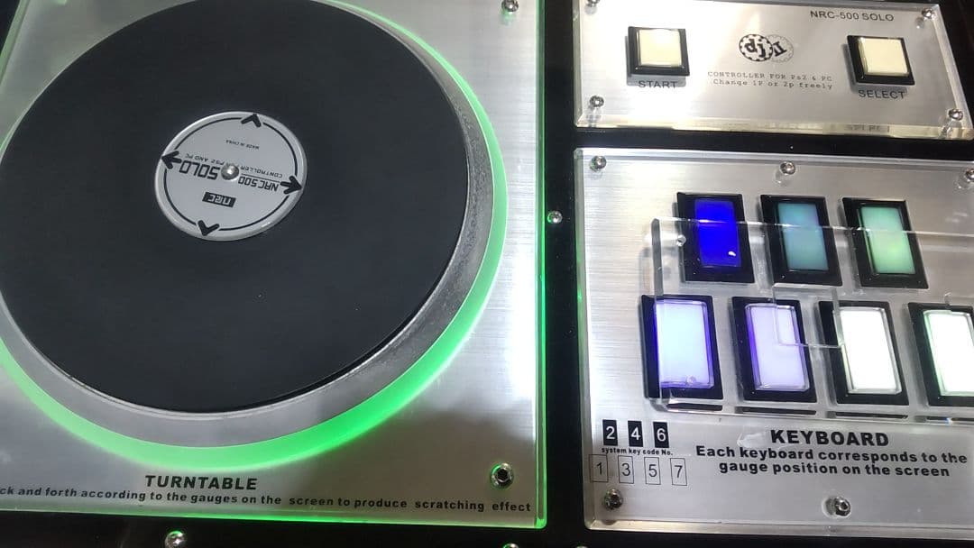 ビートマニア NRC500 DAO新基板 三和ボタン 静音化 RGB LED