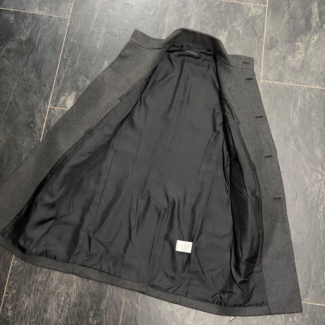 Theory セオリー　メンズ　カシミヤ混ウール　スタンドカラーコート　比翼仕立