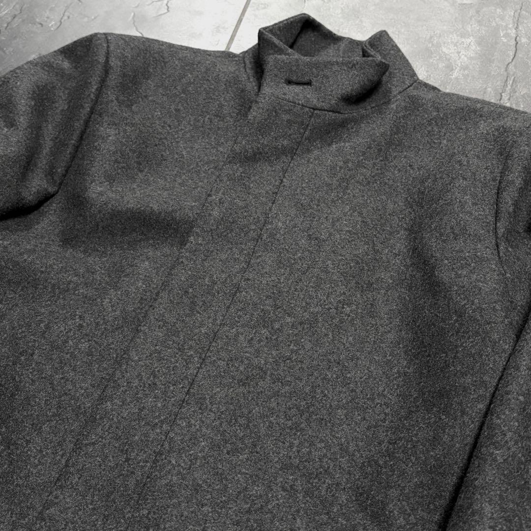 Theory セオリー　メンズ　カシミヤ混ウール　スタンドカラーコート　比翼仕立