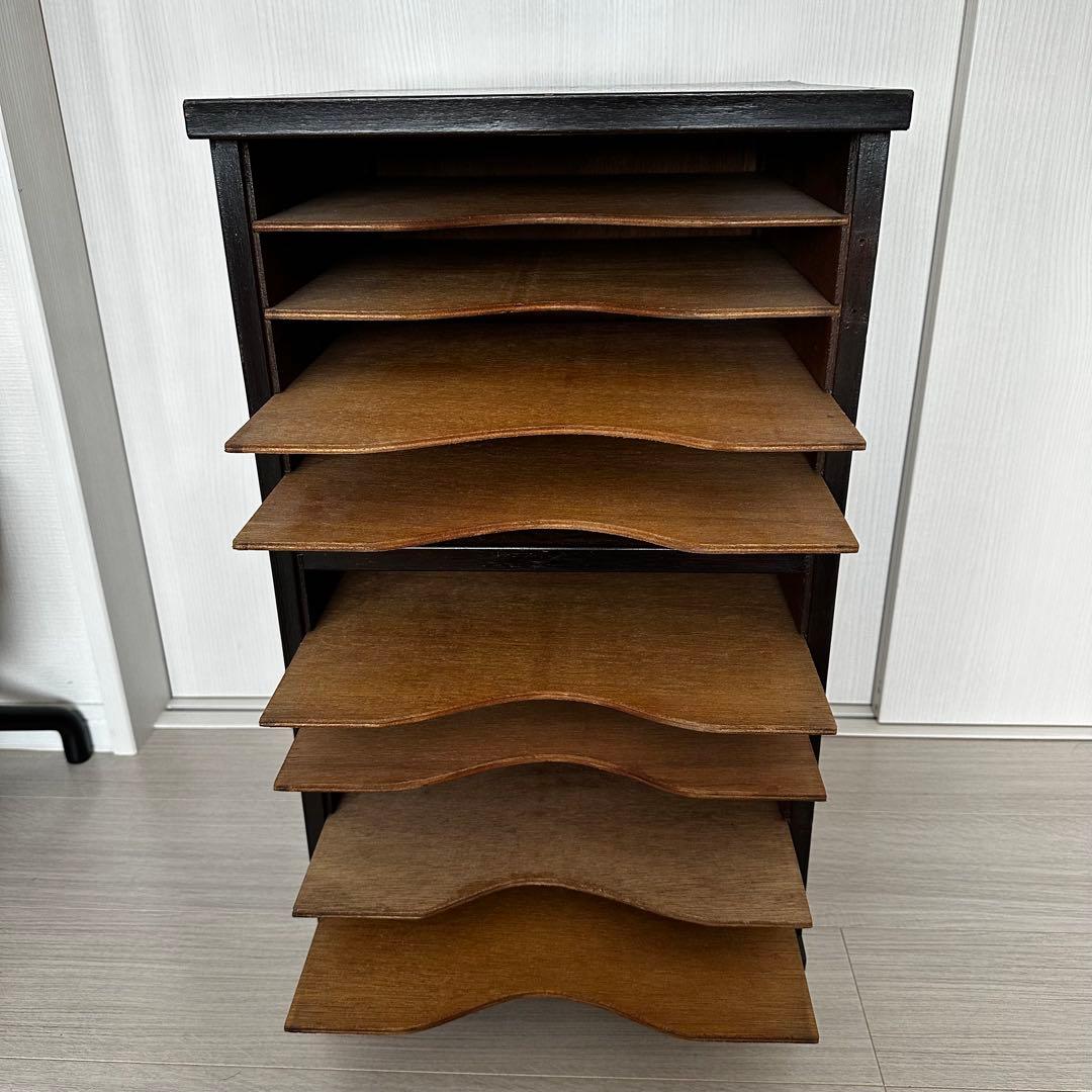 古道具　アンティーク　レコード棚　カルテ棚