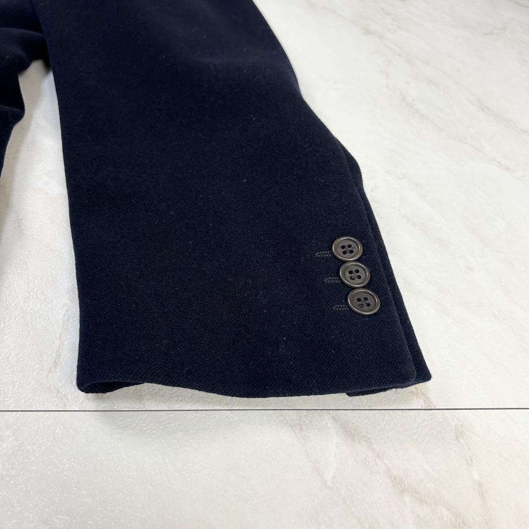 極美品 ジョルジオアルマーニ ウール ダブル チェスターコート 48 ネイビー