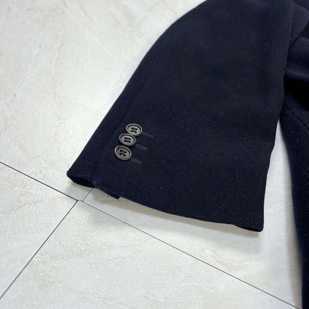 極美品 ジョルジオアルマーニ ウール ダブル チェスターコート 48 ネイビー