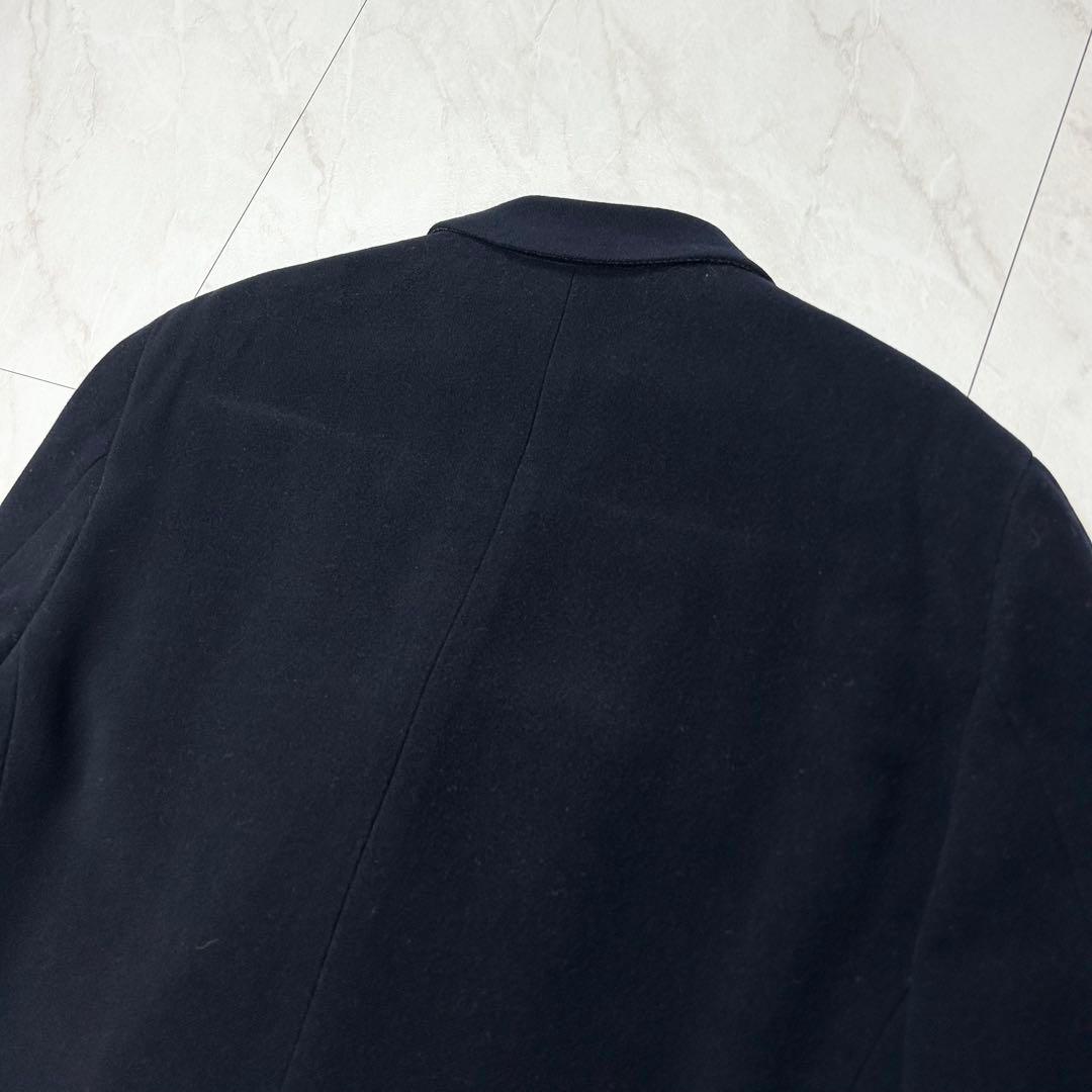 極美品 ジョルジオアルマーニ ウール ダブル チェスターコート 48 ネイビー
