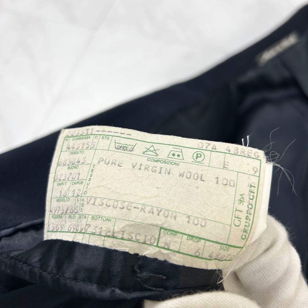 極美品 ジョルジオアルマーニ ウール ダブル チェスターコート 48 ネイビー