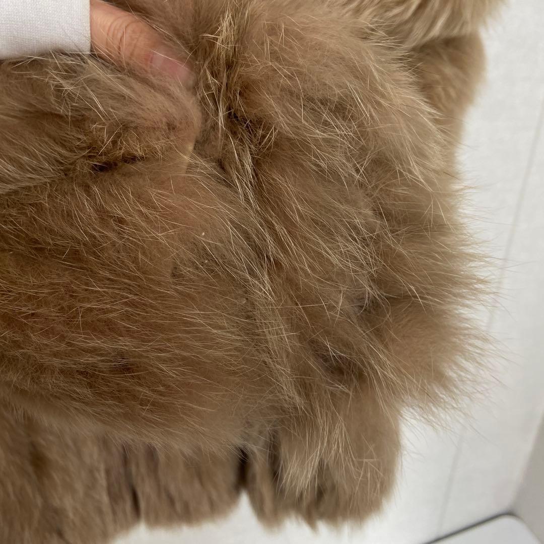 美品⭐️SAGAFOXサガフォックス ハーフコート ボリューミー銀サガ　キャメル