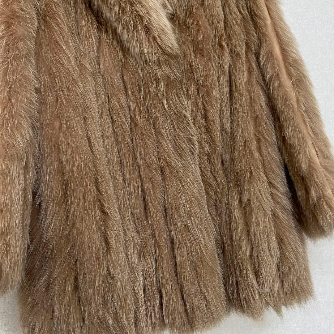 美品⭐️SAGAFOXサガフォックス ハーフコート ボリューミー銀サガ　キャメル