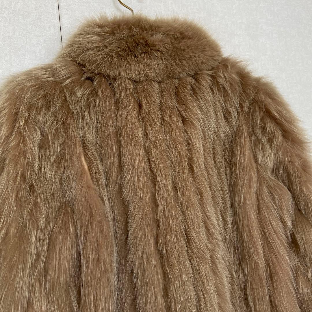 美品⭐️SAGAFOXサガフォックス ハーフコート ボリューミー銀サガ　キャメル