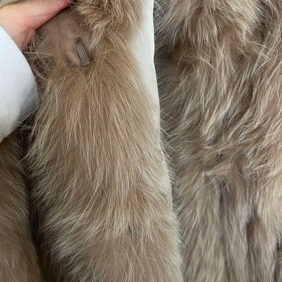 美品⭐️SAGAFOXサガフォックス ハーフコート ボリューミー銀サガ　キャメル