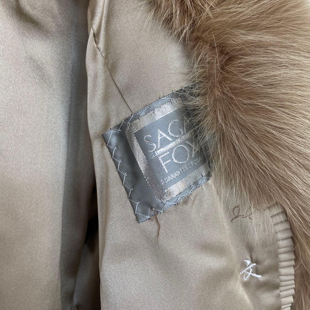 美品⭐️SAGAFOXサガフォックス ハーフコート ボリューミー銀サガ　キャメル