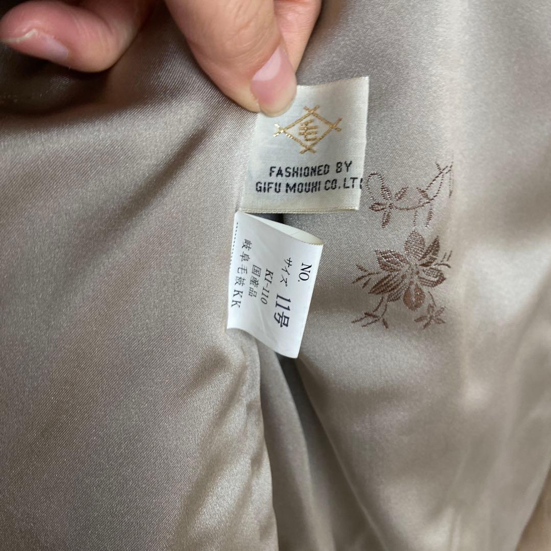 美品⭐️SAGAFOXサガフォックス ハーフコート ボリューミー銀サガ　キャメル