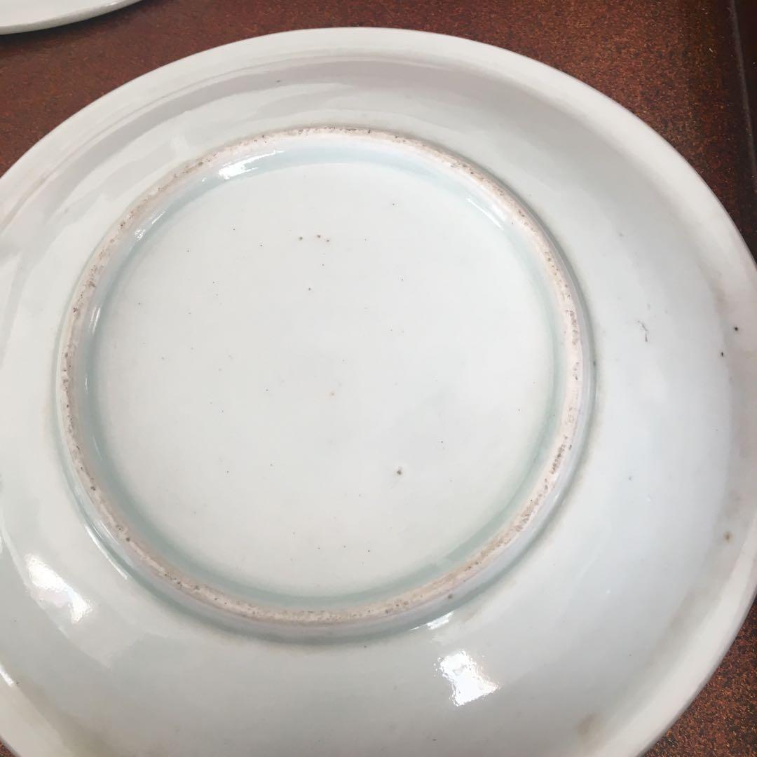 kitty様リクエスト　古伊万里　赤玉瓔珞文　中皿3客　17cm