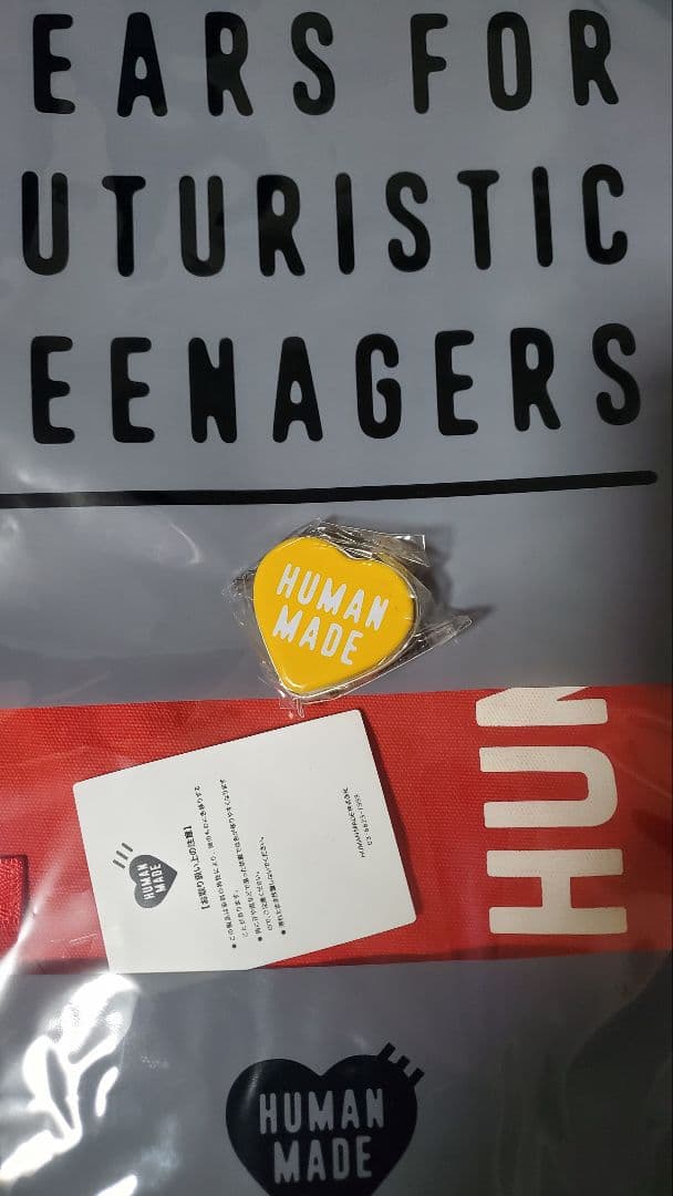 HUMAN MADE レッド トートバッグ　ノベルティ缶ケース付