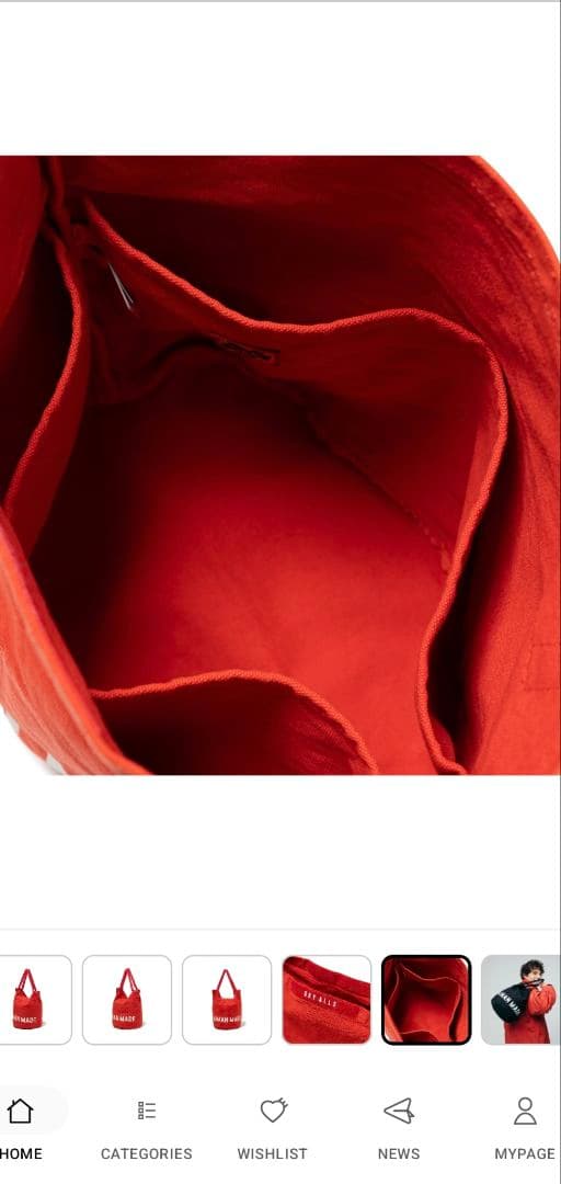 HUMAN MADE レッド トートバッグ　ノベルティ缶ケース付