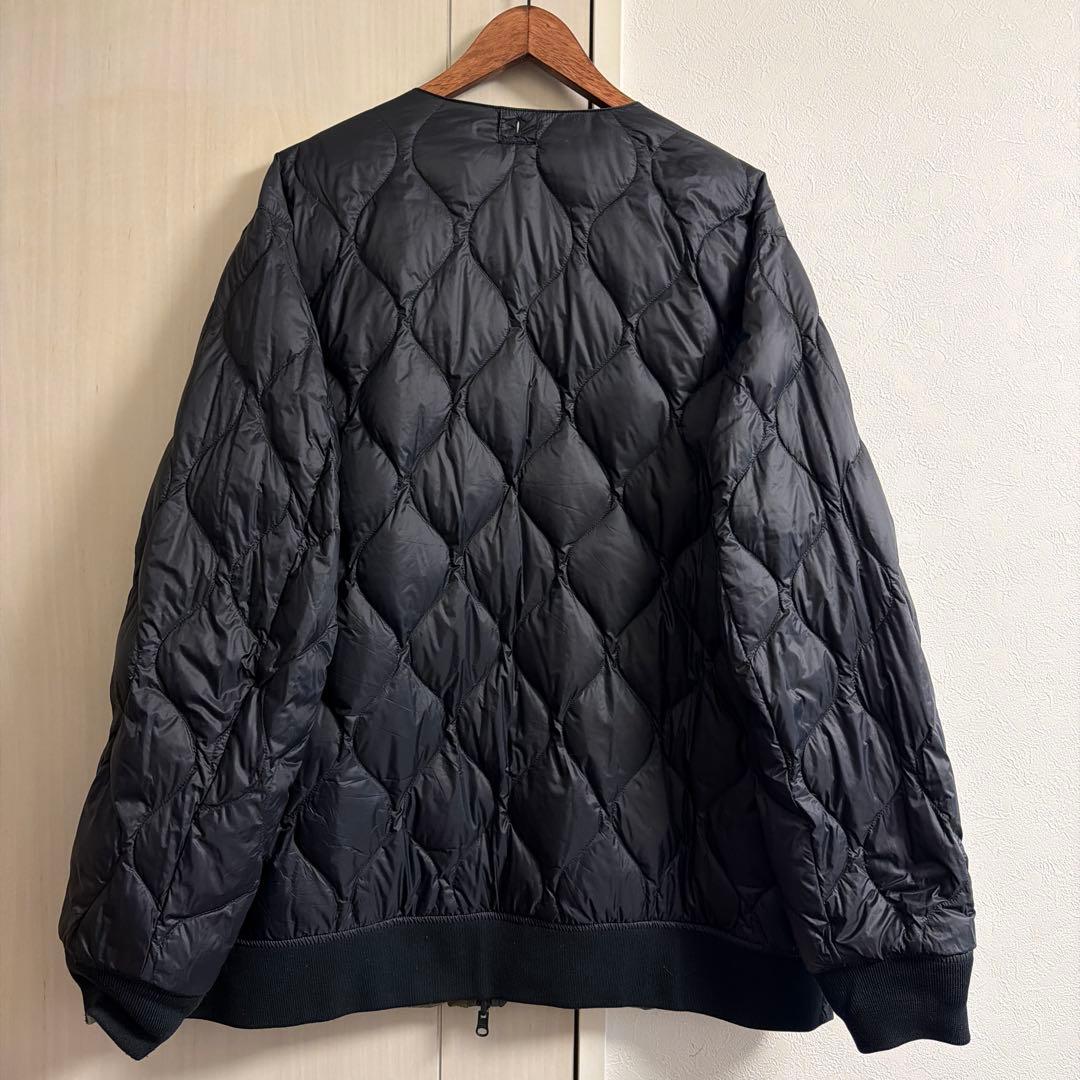 TAION リバーシブル MA-1 インナーダウン ジャケット カーキ×ブラック