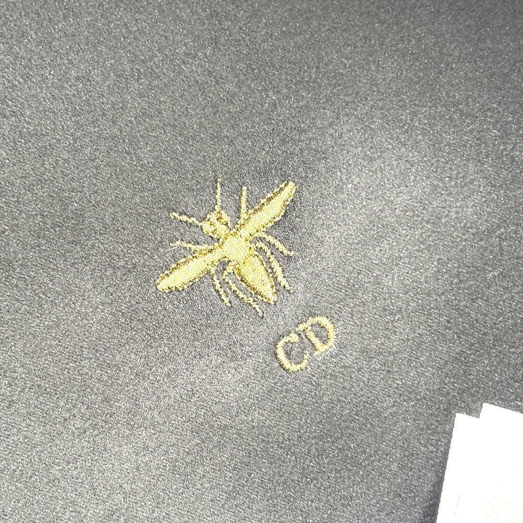 【極美品】ディオール ベレー帽 キャスケット ラムレザー ゴールドロゴ 黒 網