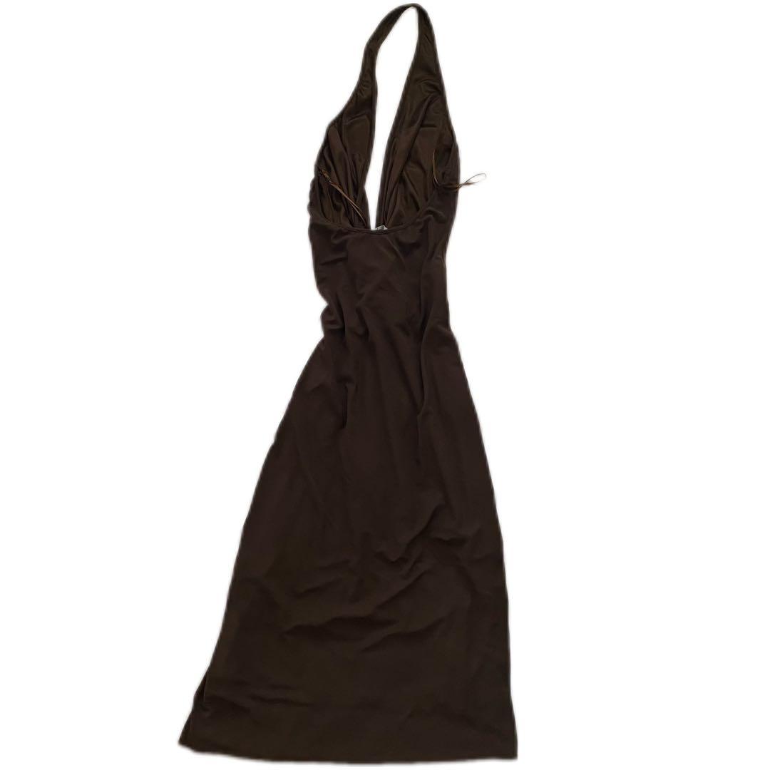 ワンピース Gucci brown halter neck dress