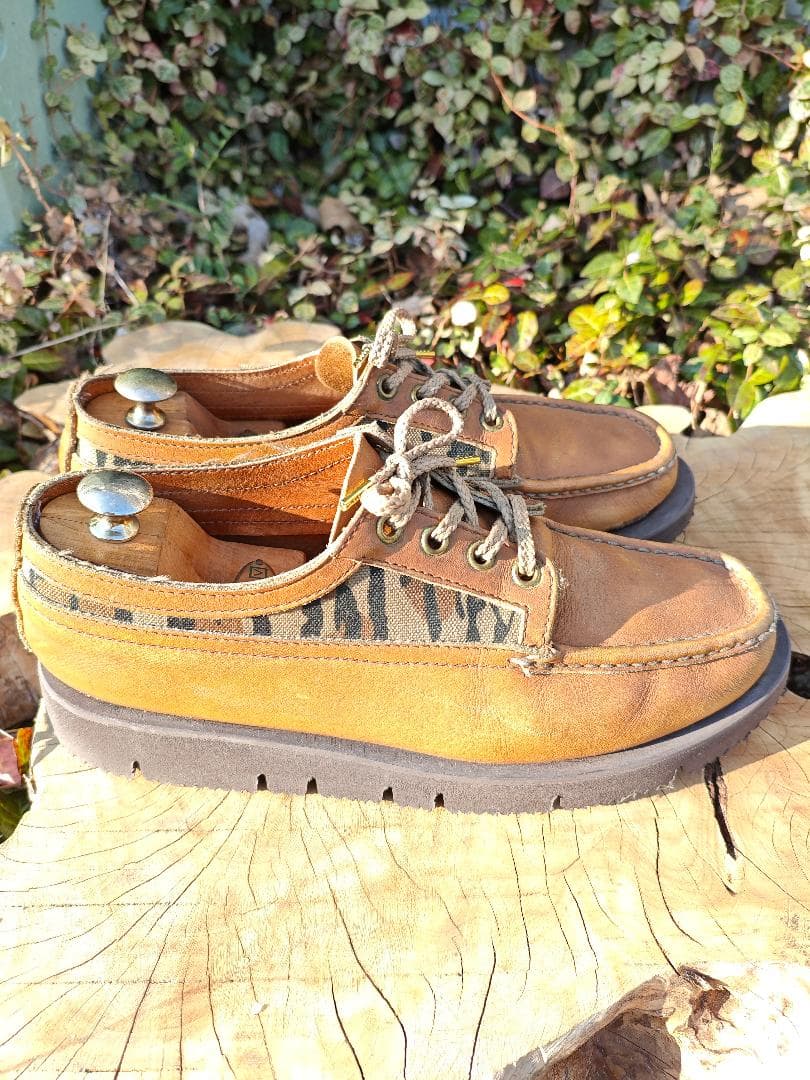 ラッセルモカシン ヒューロン 8 E 黄 カモ 箱付き リソール済