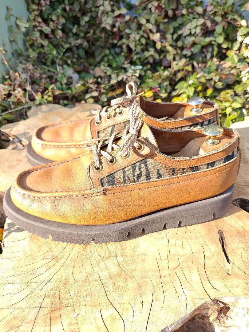 ラッセルモカシン ヒューロン 8 E 黄 カモ 箱付き リソール済