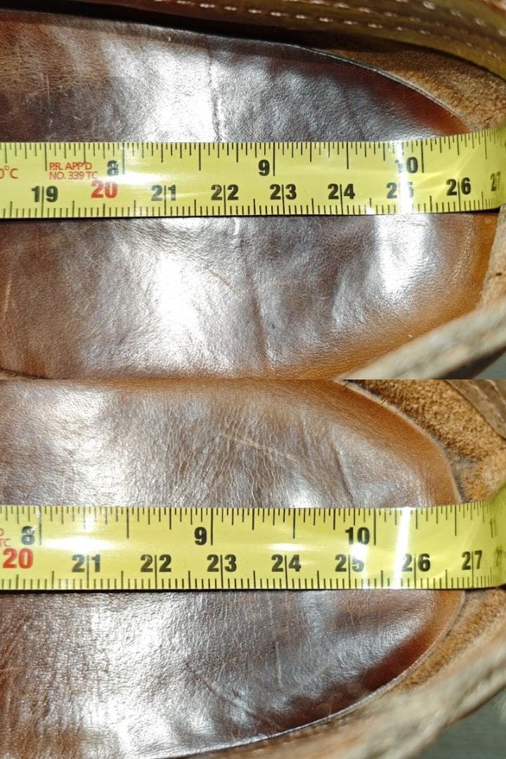 ラッセルモカシン ヒューロン 8 E 黄 カモ 箱付き リソール済