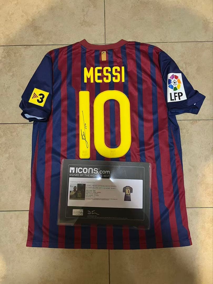 ICONS FCバルセロナ メッシ 直筆サイン入り ユニフォーム 11-12