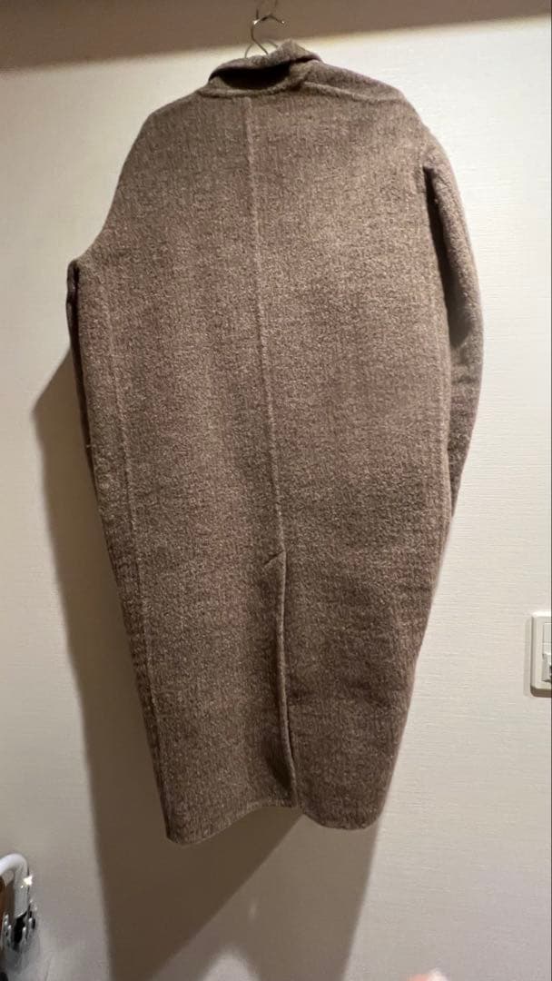 CELINE ブラウン ウール混合 チェスターコート