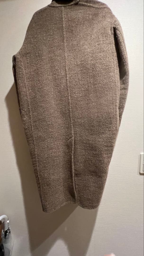 CELINE ブラウン ウール混合 チェスターコート