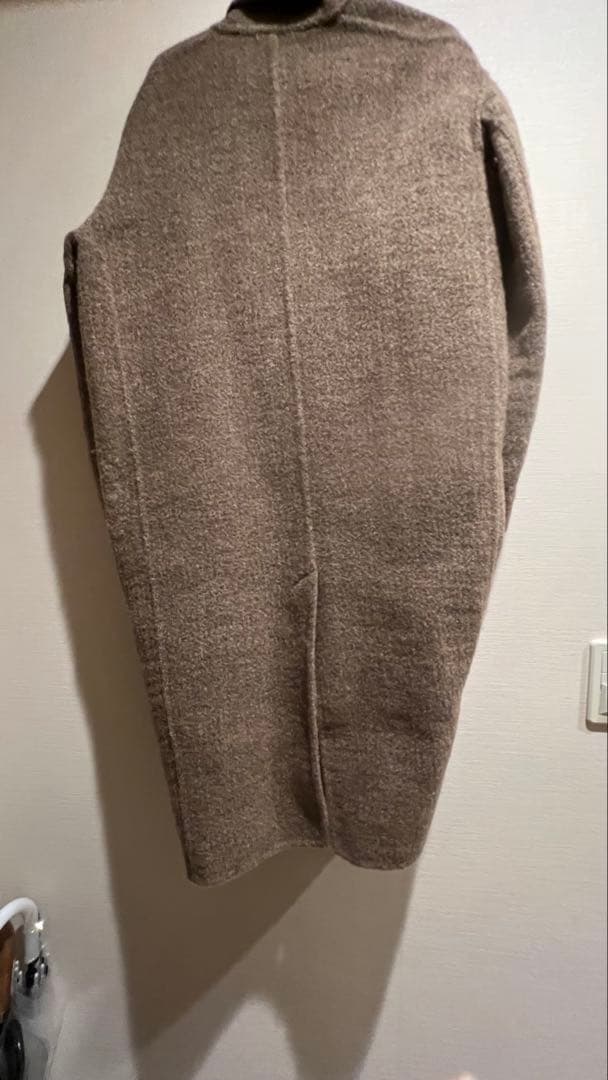 CELINE ブラウン ウール混合 チェスターコート