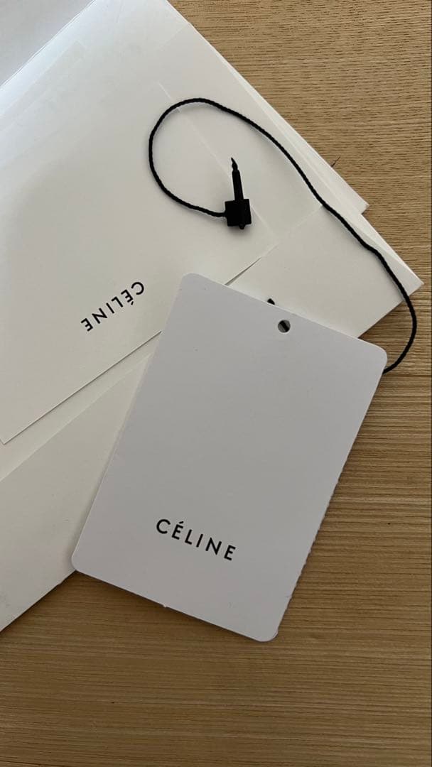 CELINE ブラウン ウール混合 チェスターコート