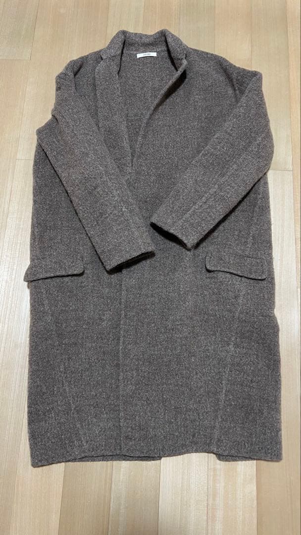 CELINE ブラウン ウール混合 チェスターコート