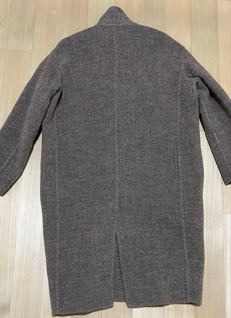 CELINE ブラウン ウール混合 チェスターコート