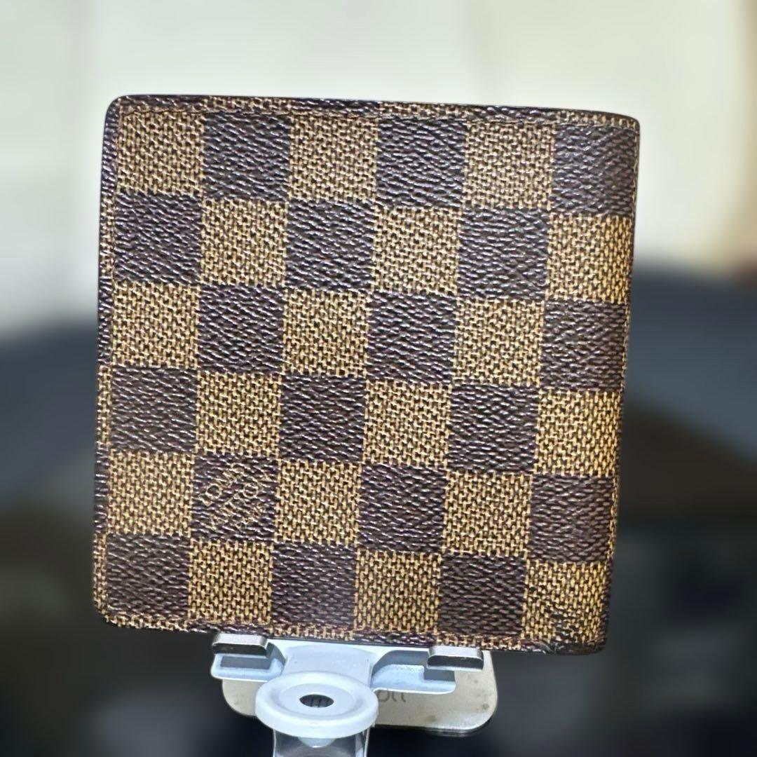 ⑥☆美品☆ダミエ ♪マルコ☆2つ折り財布★ポケットあり