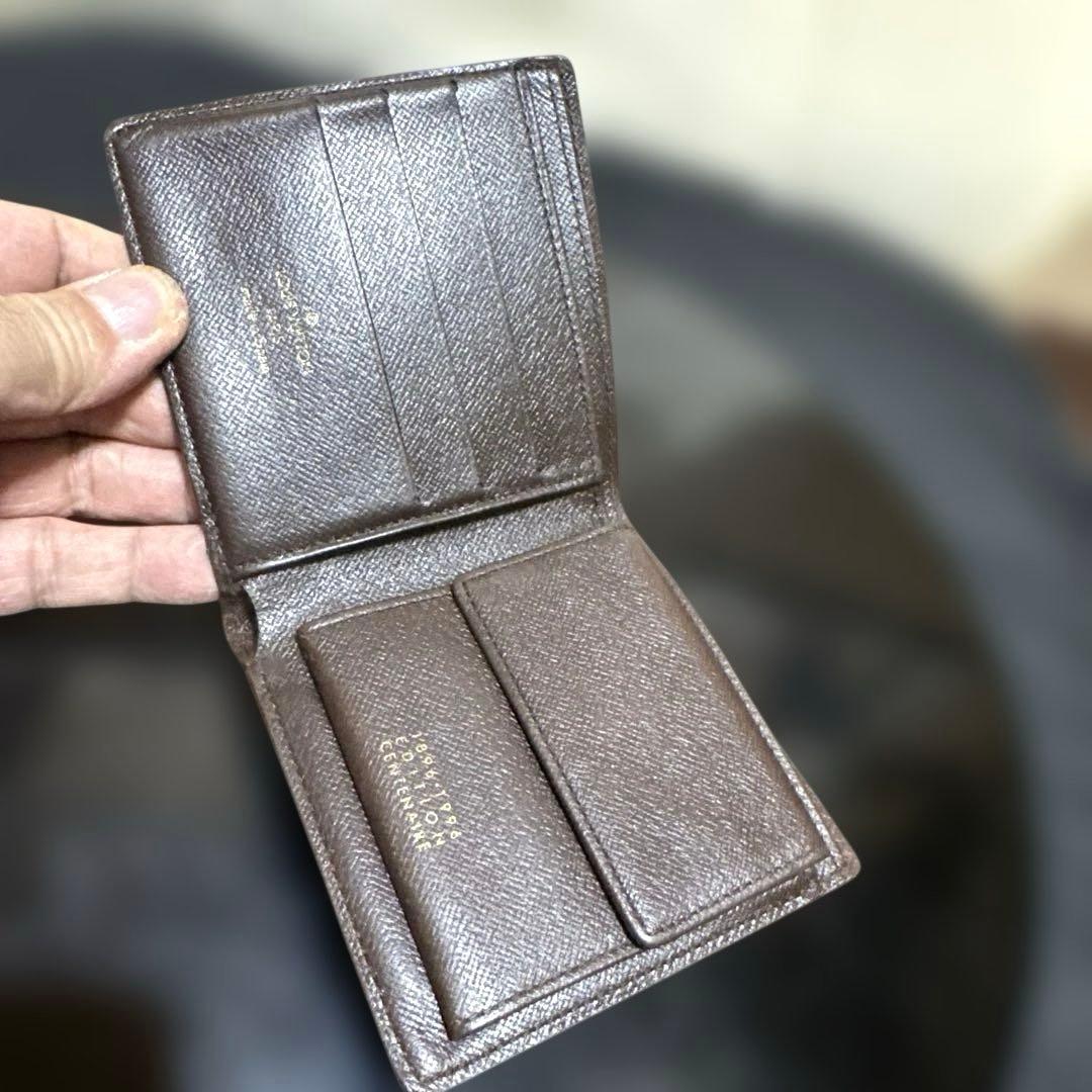 ⑥☆美品☆ダミエ ♪マルコ☆2つ折り財布★ポケットあり