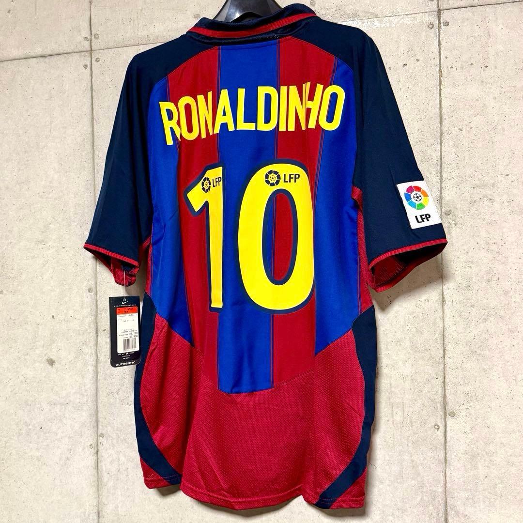 【新品/タグ付き】03/04 FCバルセロナ♯10 ロナウジーニョ 【Lサイズ】
