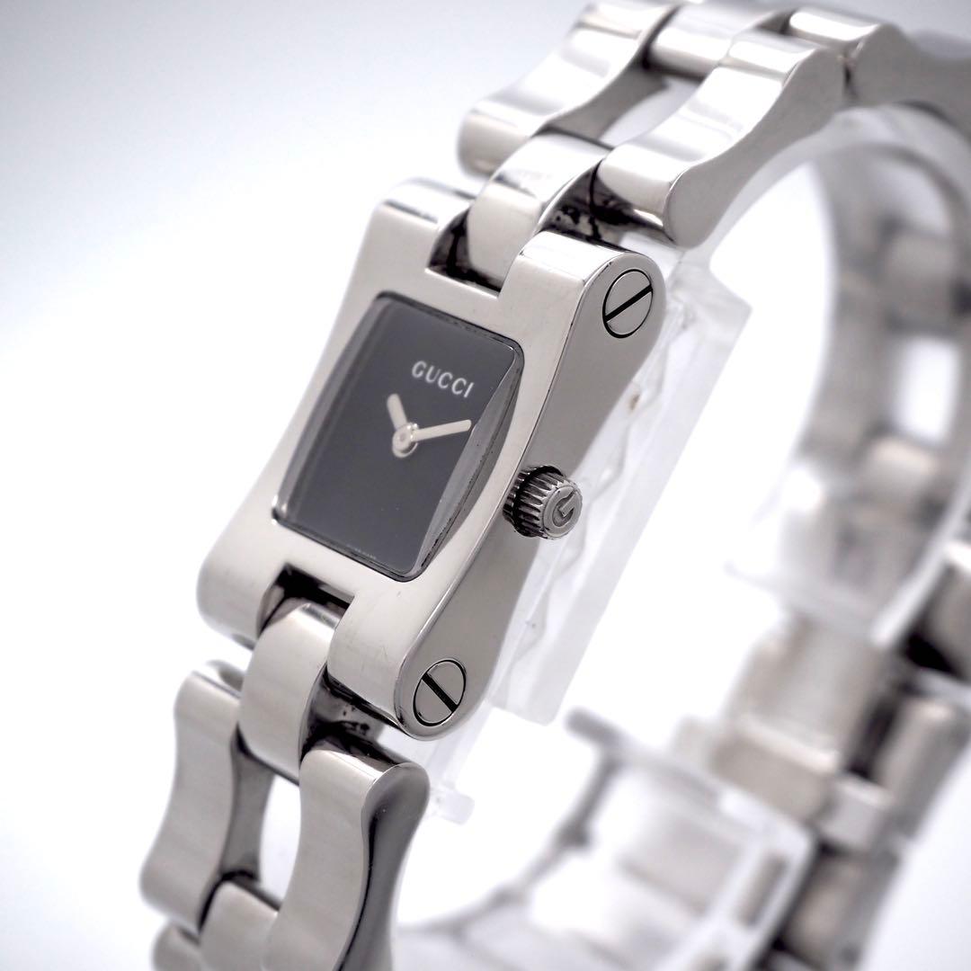 専用58 稼働 GUCCI 箱付き レディース シルバー 2305L ブラック