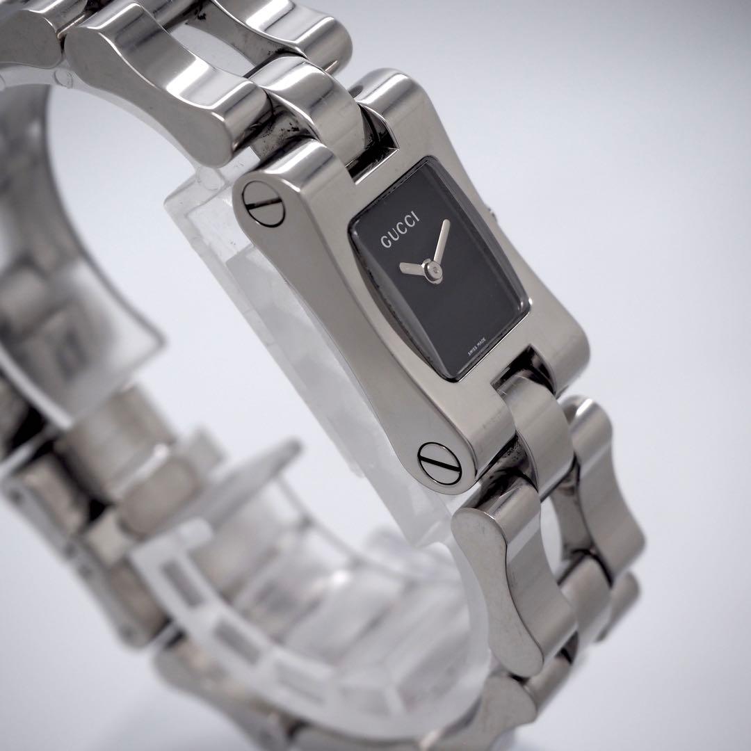 専用58 稼働 GUCCI 箱付き レディース シルバー 2305L ブラック