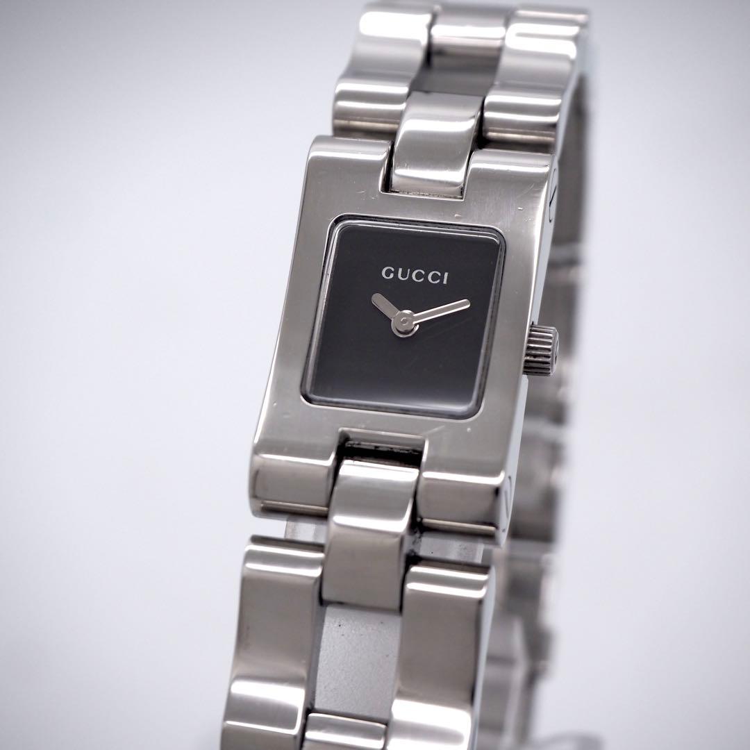 専用58 稼働 GUCCI 箱付き レディース シルバー 2305L ブラック