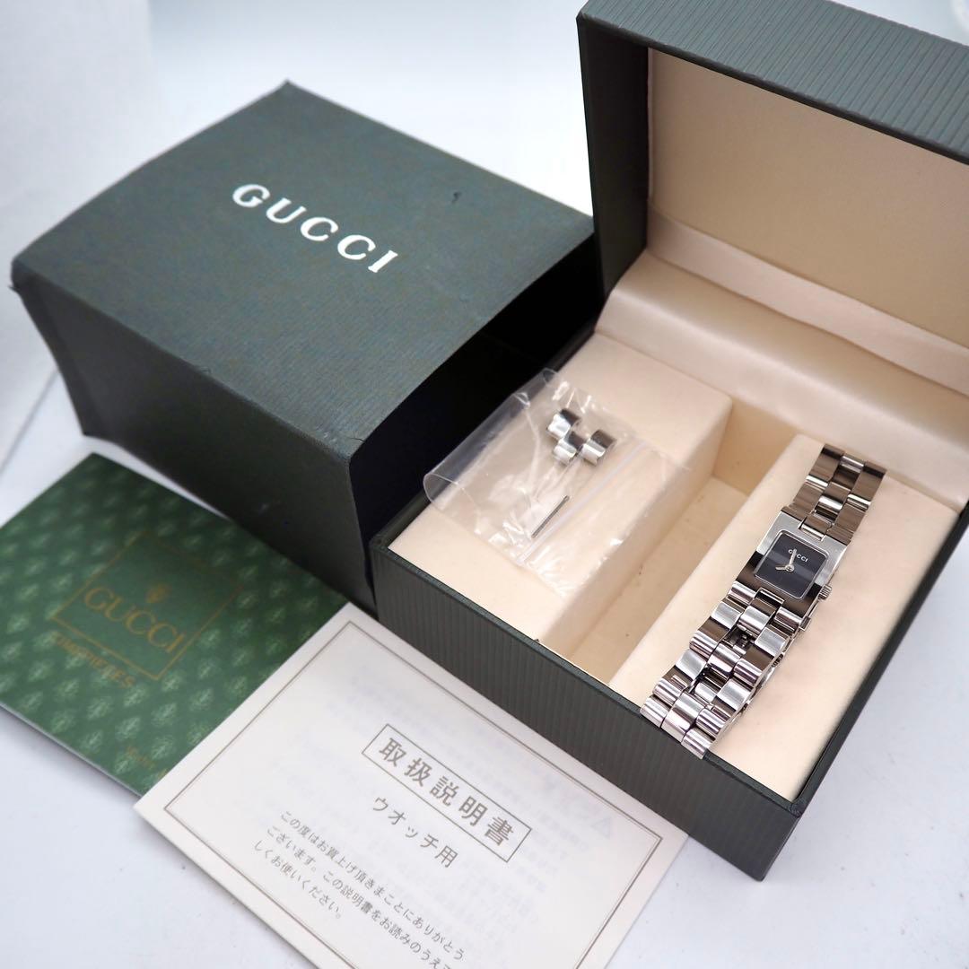 専用58 稼働 GUCCI 箱付き レディース シルバー 2305L ブラック