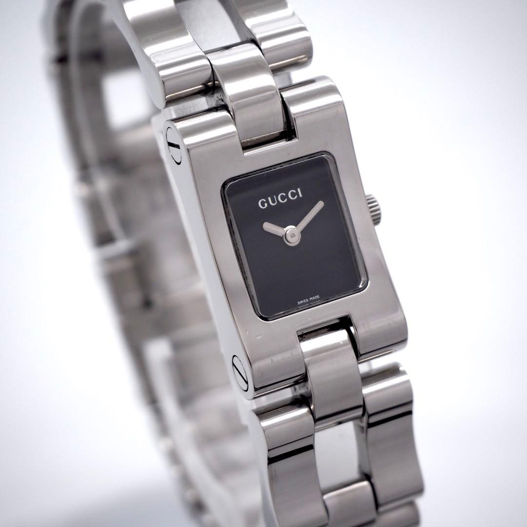 専用58 稼働 GUCCI 箱付き レディース シルバー 2305L ブラック