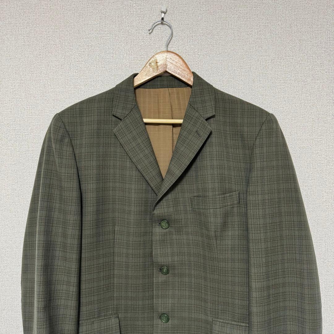 70s イタリア製 セットアップ 一点物 vintage チェック スーツ