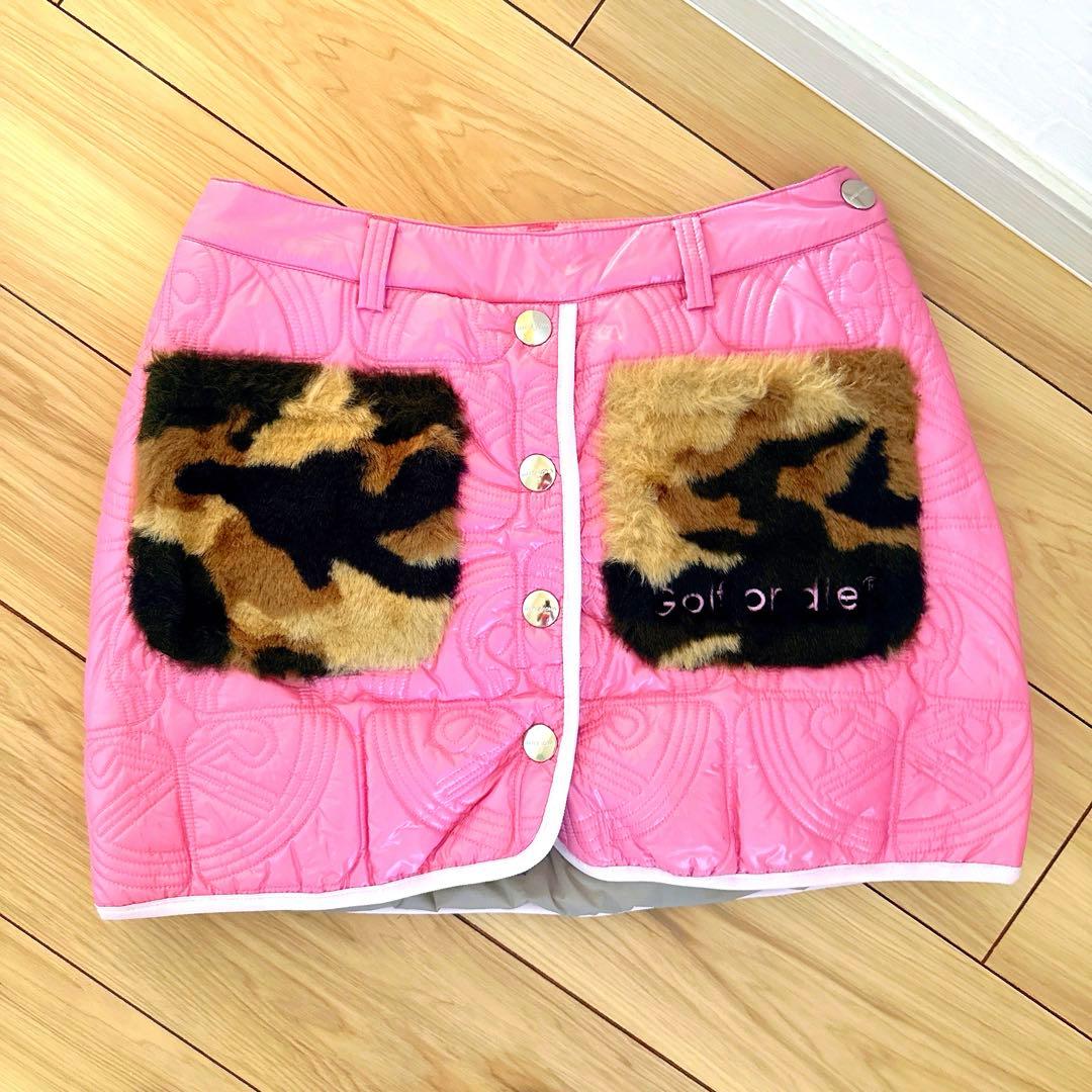 マークアンドロナ　ダウンスカート レディース36 ピンク　インナー付き