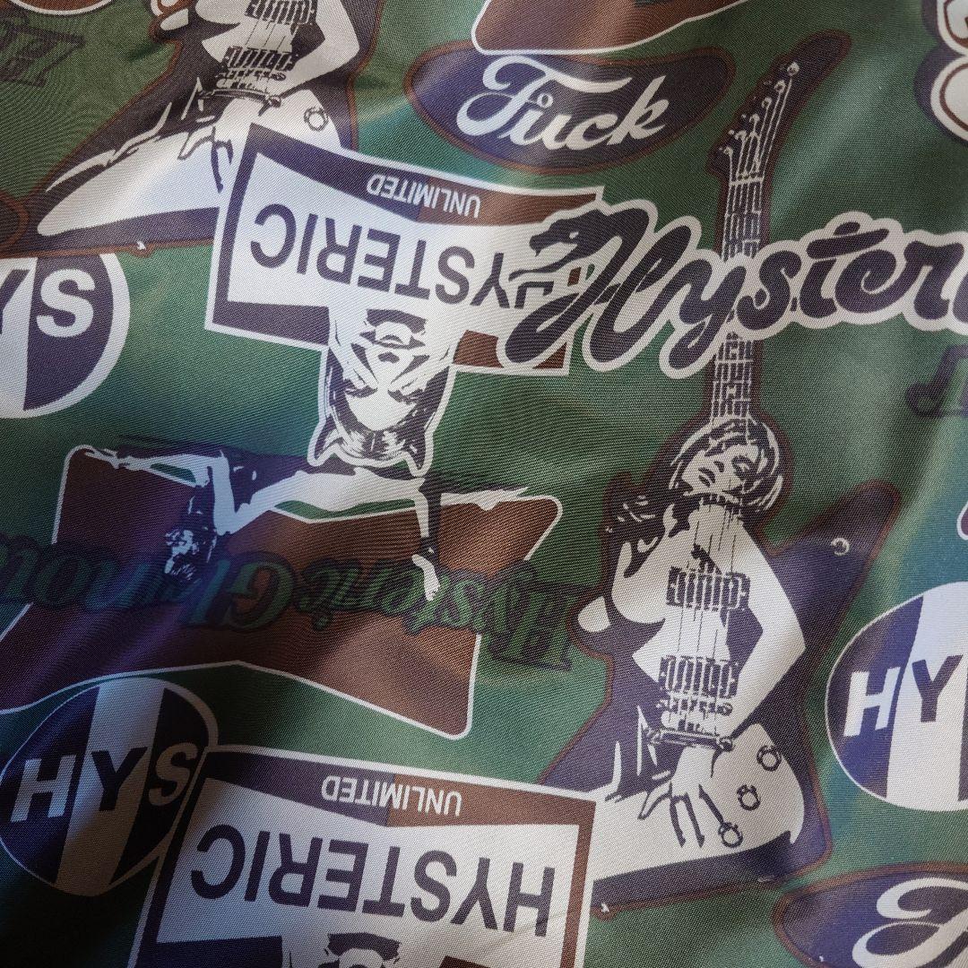 ヒステリックグラマー ライダースブルゾン カモフラージュ ギターガール ロゴ