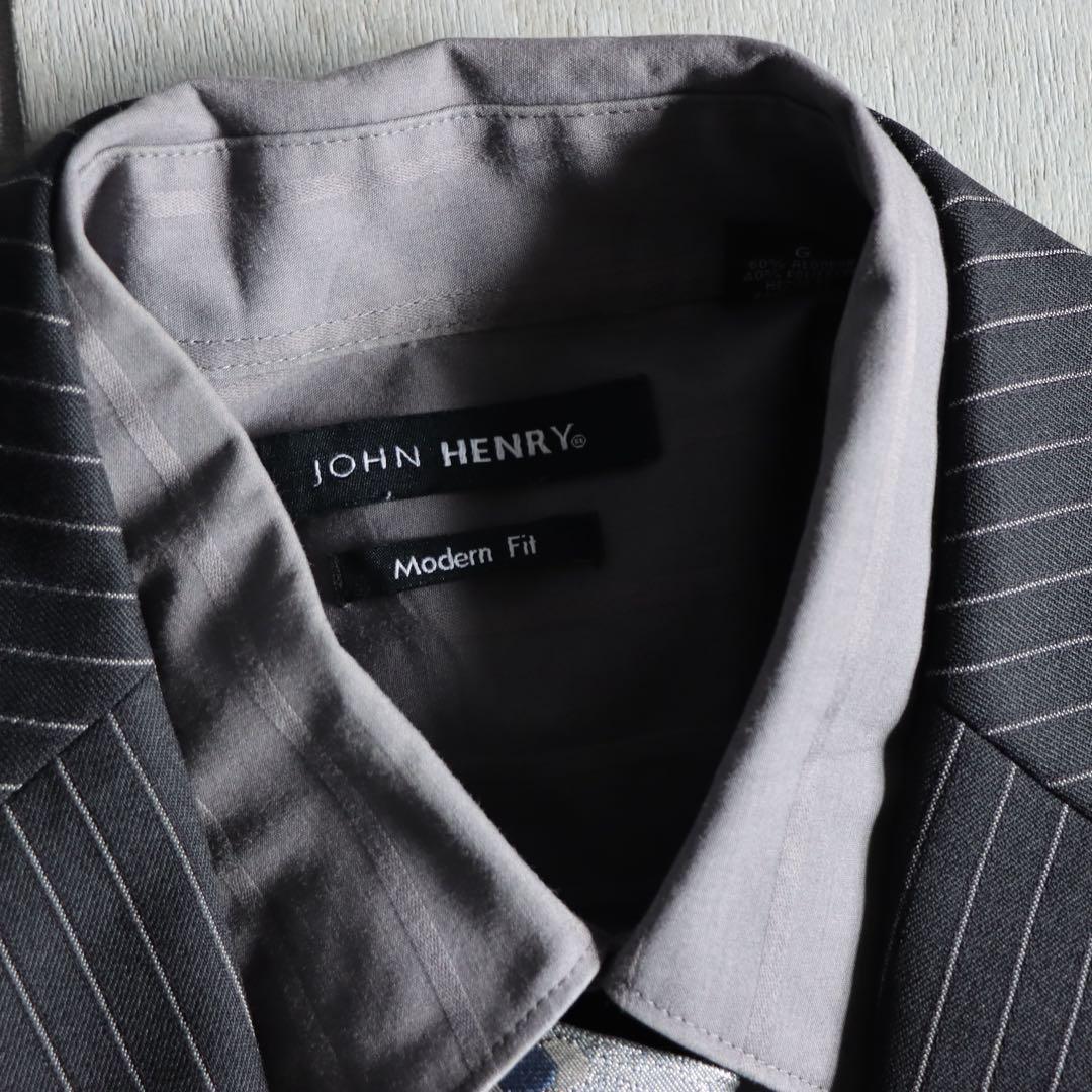 90s 黒×灰色 セットアップ シャツ ネクタイ ピンズ付 成人式 入学 卒業式