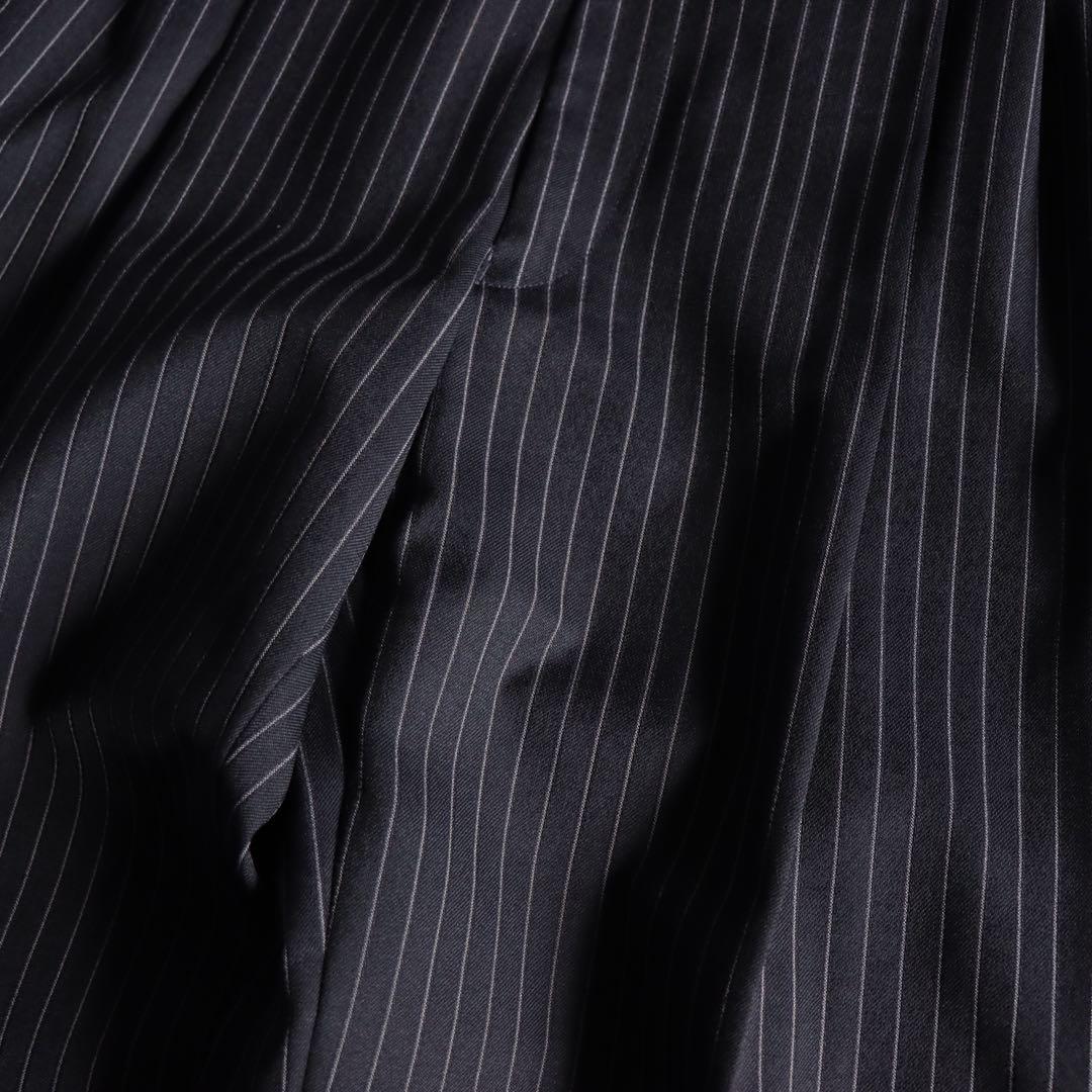 90s 黒×灰色 セットアップ シャツ ネクタイ ピンズ付 成人式 入学 卒業式