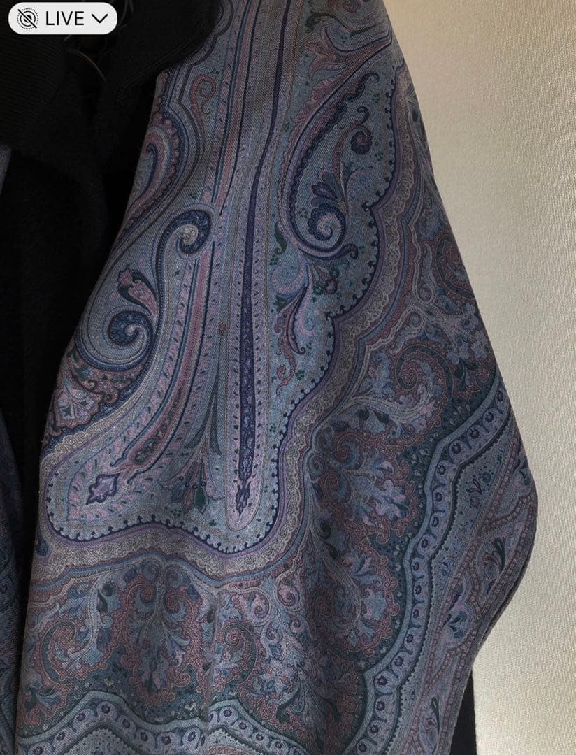 ETRO エトロ ショール ストールペイズリーSILK LANAWOOイタリア製
