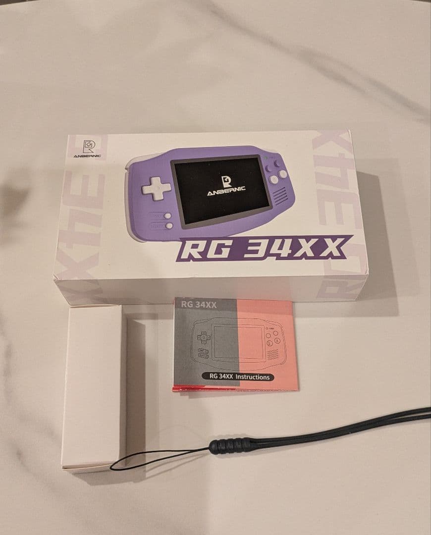 ANBERNIC RG34XX グレイシアー (シリコンカバ+32GBx2付き)