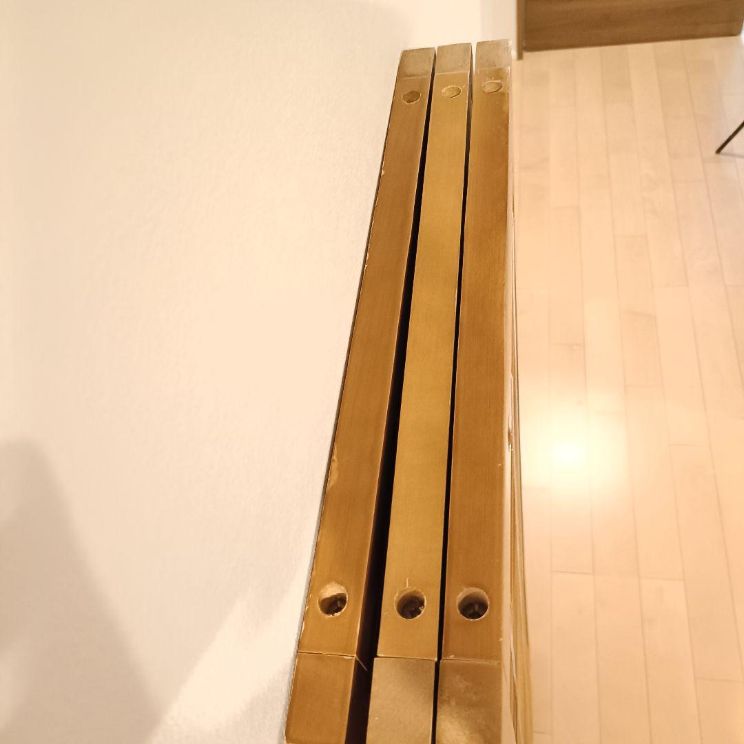 北欧レトロ 木製フレーム 3連 ブラインドパーティション パーテーション 衝立