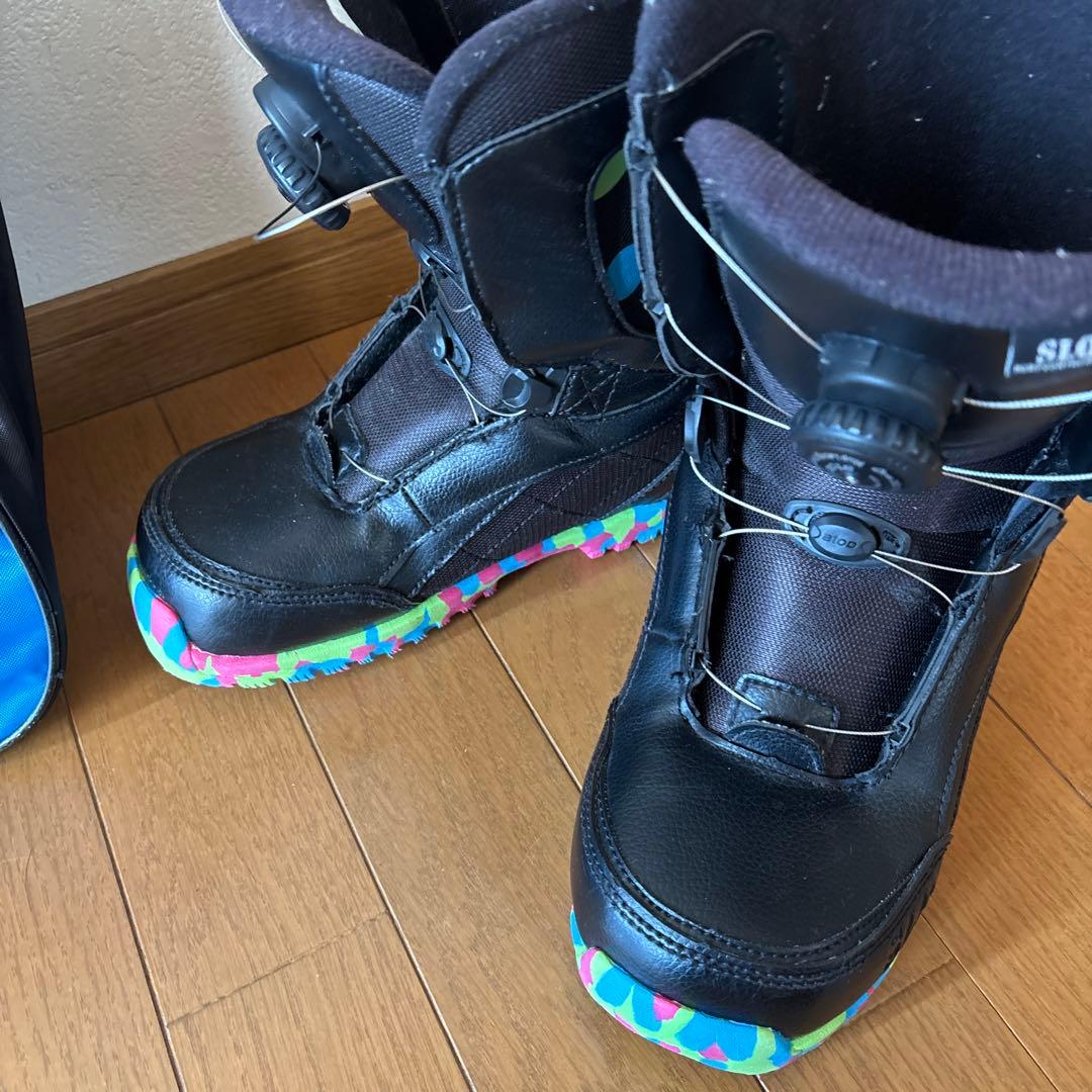 良好　キッズ　110 スノーボードセット ブーツ　ビンディング　ボード　ケース