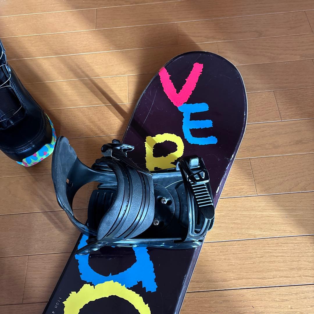 良好　キッズ　110 スノーボードセット ブーツ　ビンディング　ボード　ケース