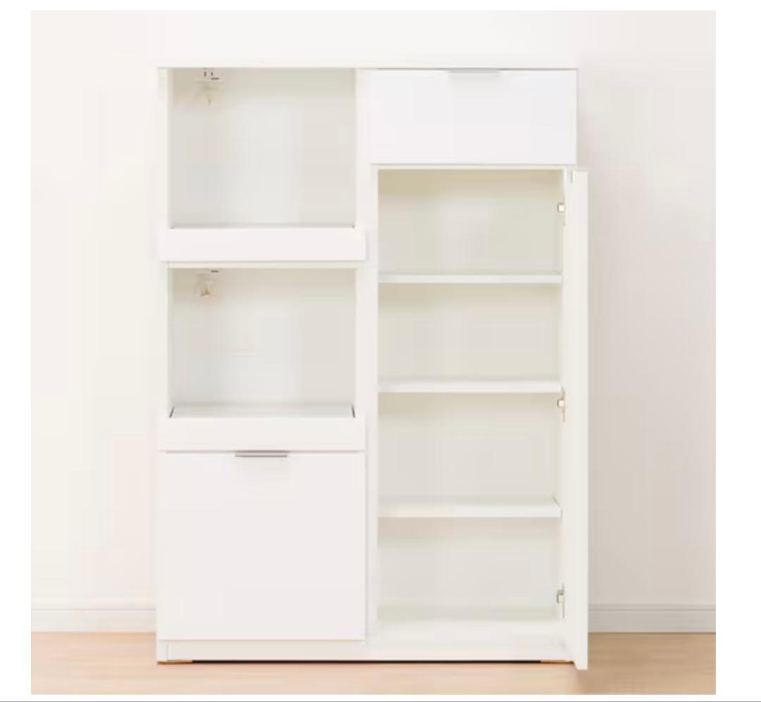 ホワイトキッチンキャビネット